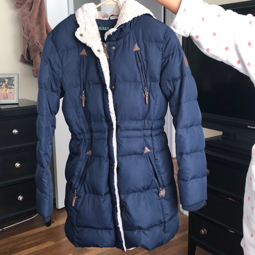 Long navy coat